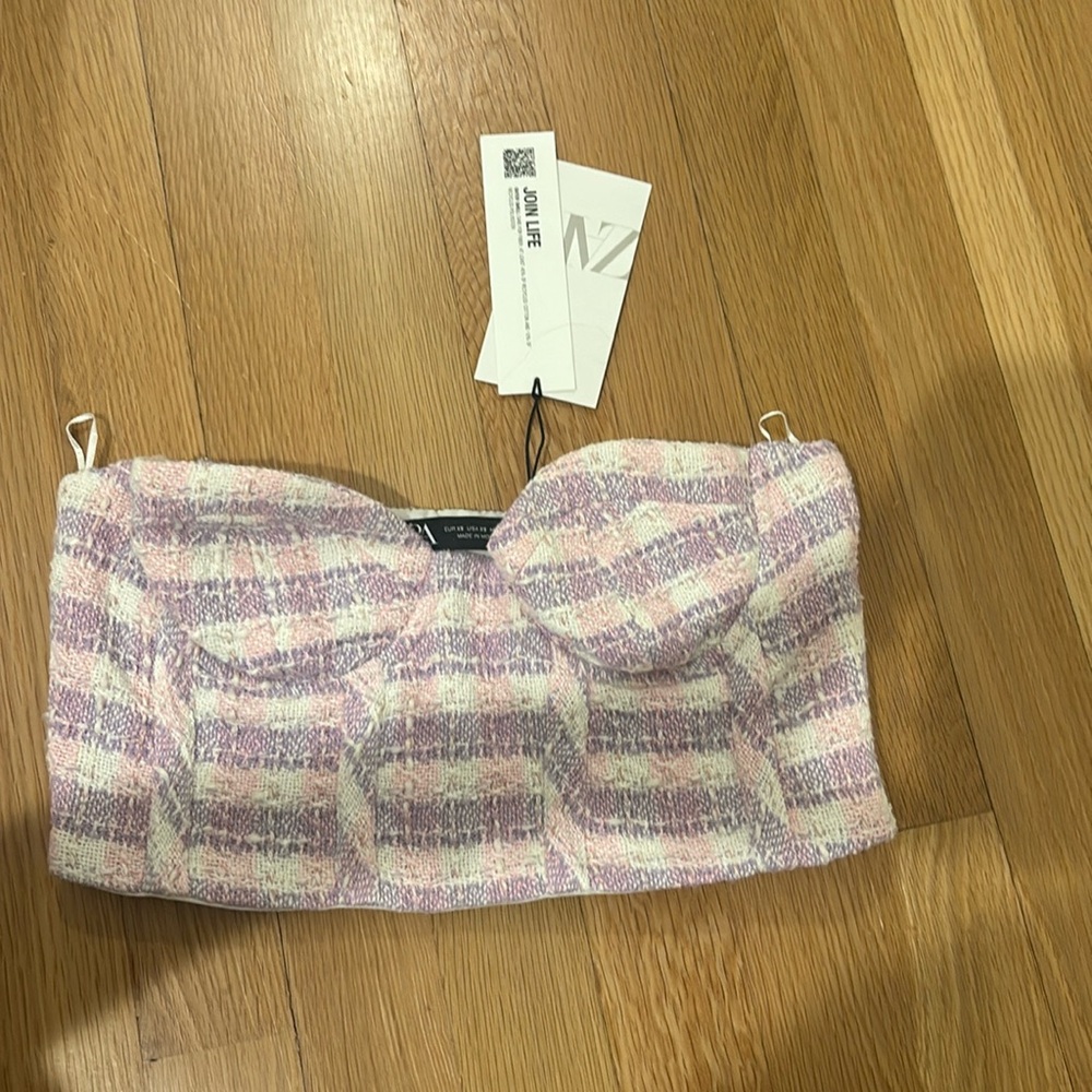 super cute zara bustier top perfect condition NWT
